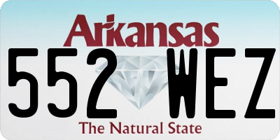 AR license plate 552WEZ
