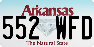 AR license plate 552WFD