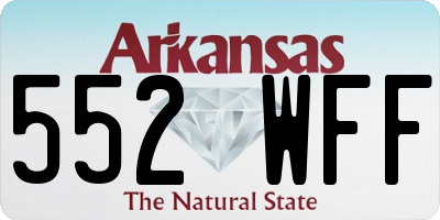 AR license plate 552WFF