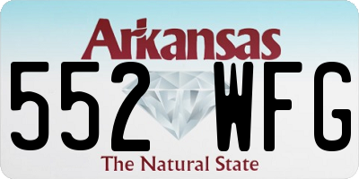 AR license plate 552WFG