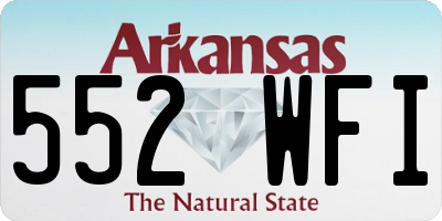 AR license plate 552WFI