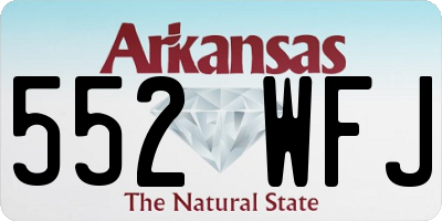 AR license plate 552WFJ