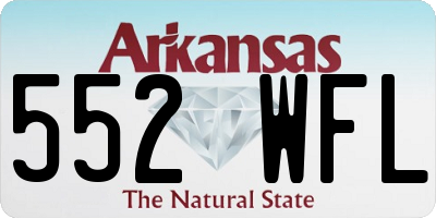 AR license plate 552WFL
