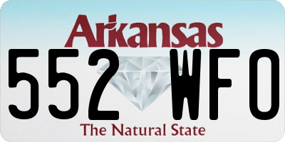AR license plate 552WFO