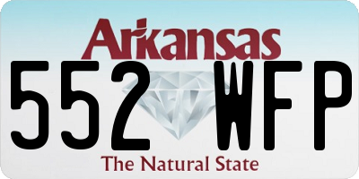 AR license plate 552WFP
