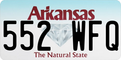 AR license plate 552WFQ