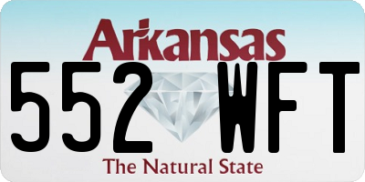 AR license plate 552WFT