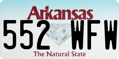 AR license plate 552WFW