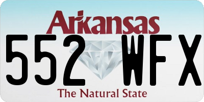 AR license plate 552WFX
