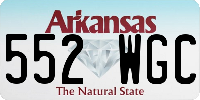 AR license plate 552WGC
