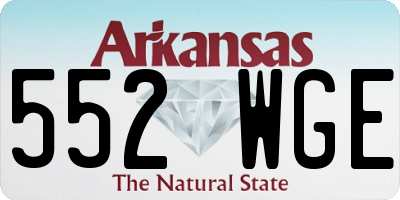 AR license plate 552WGE