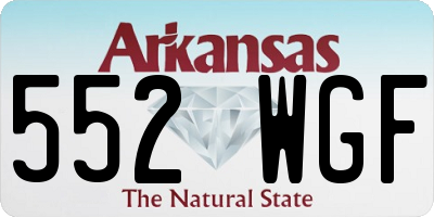 AR license plate 552WGF