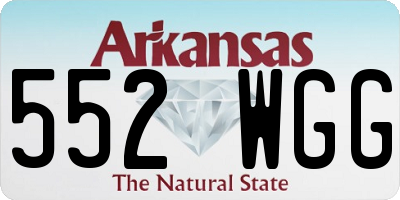 AR license plate 552WGG