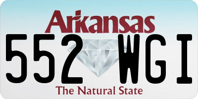 AR license plate 552WGI