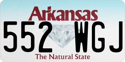 AR license plate 552WGJ