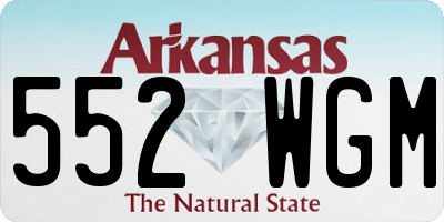 AR license plate 552WGM