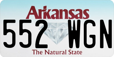 AR license plate 552WGN