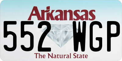 AR license plate 552WGP