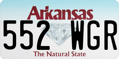 AR license plate 552WGR
