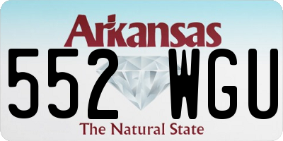 AR license plate 552WGU