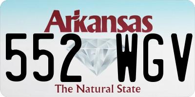 AR license plate 552WGV