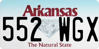 AR license plate 552WGX