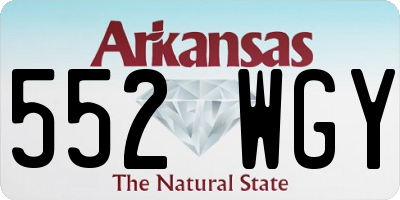 AR license plate 552WGY