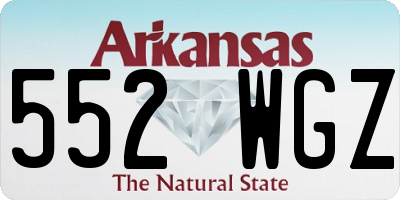 AR license plate 552WGZ