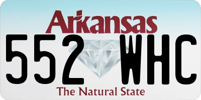 AR license plate 552WHC
