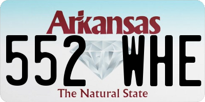 AR license plate 552WHE