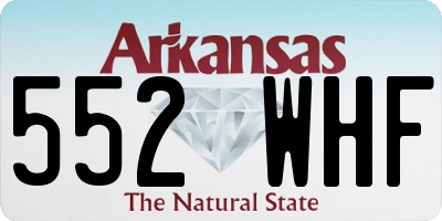 AR license plate 552WHF