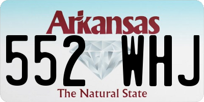 AR license plate 552WHJ
