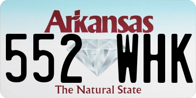 AR license plate 552WHK