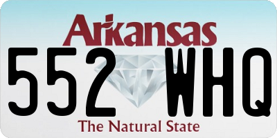 AR license plate 552WHQ
