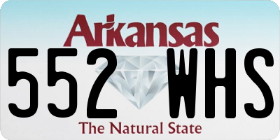 AR license plate 552WHS