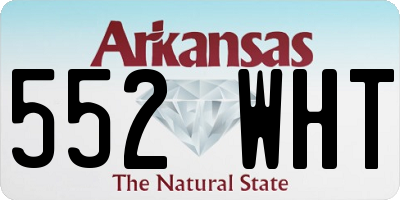 AR license plate 552WHT