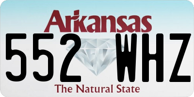AR license plate 552WHZ