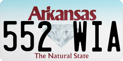 AR license plate 552WIA