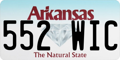 AR license plate 552WIC