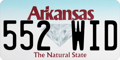 AR license plate 552WID