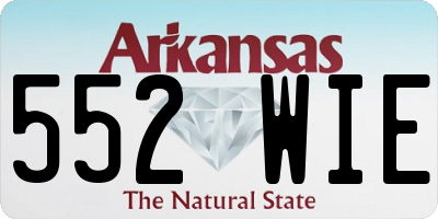 AR license plate 552WIE