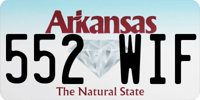 AR license plate 552WIF