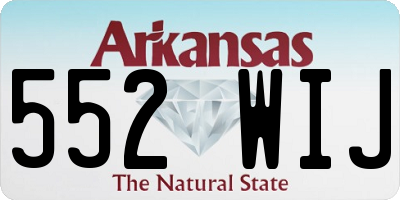 AR license plate 552WIJ