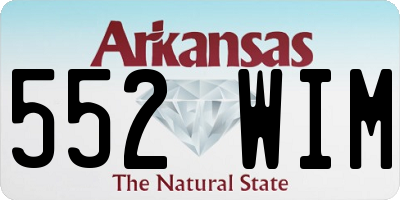 AR license plate 552WIM