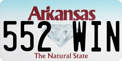 AR license plate 552WIN
