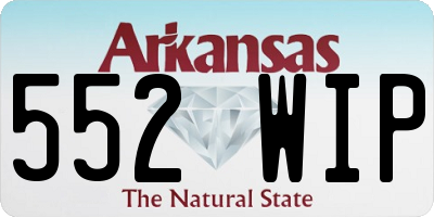 AR license plate 552WIP