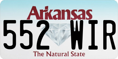 AR license plate 552WIR