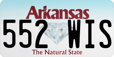 AR license plate 552WIS