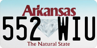 AR license plate 552WIU