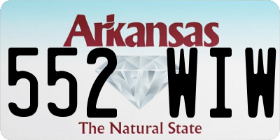 AR license plate 552WIW